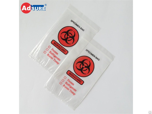 Reclosable Specimen Bags With Dual Pouch