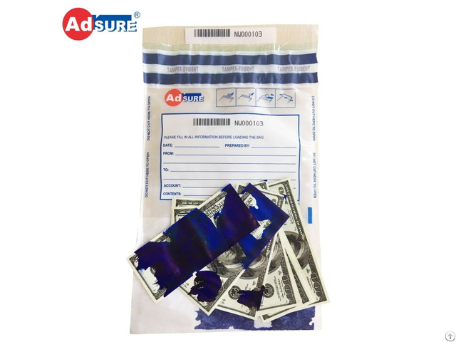 Ink Permeable Security Bank Deposit Bags