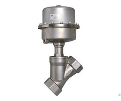 Double Acting Air Water Steam Npt Thread Pneumatic Angle Seat Valve