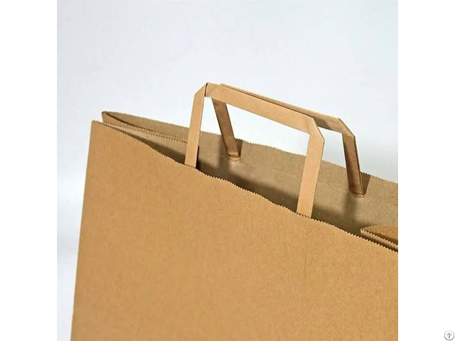 Brown Kraft Flat Handle Paper Bags
