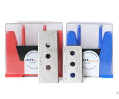 Lutz Razor Blades With 3 Holes For Plastic Film And Foil