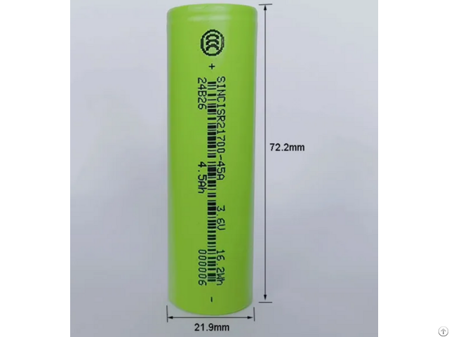 Lithium Ion Battery Cell 21700 3.6v 4500mah