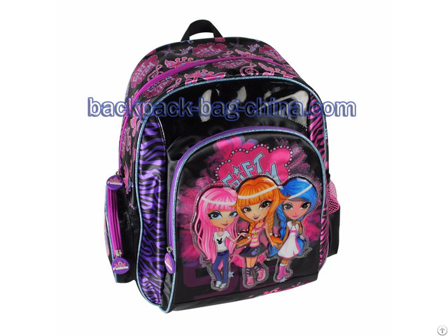 Three Girls Print School Bookbag