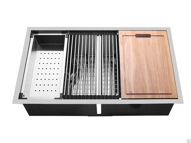 Double Bowl Workstation Kitchen Sink Stainless Steel Zd 3319c