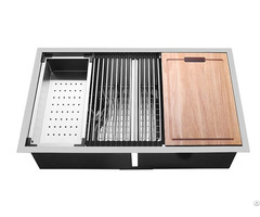 Double Bowl Workstation Kitchen Sink Stainless Steel Zd 3319c