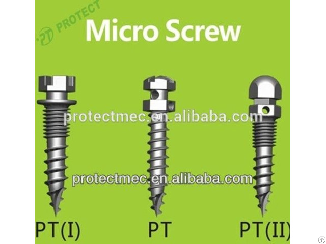 Protect Orthodontic Micro Implant Mini Screws With High Quality Titanium Dental Implants