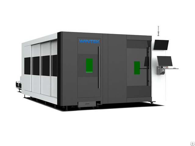 Enclosed Sheet And Tube Fiber Laser Cutting Machine With Double Platform
