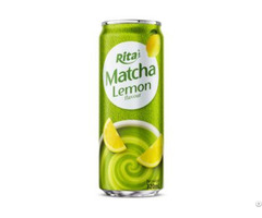 320ml Cans Rita Matcha Tea Drink With Lemon Flavor