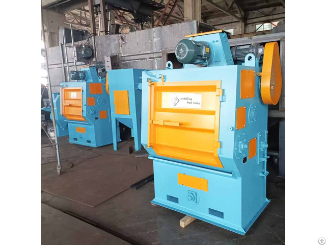 Q326 Tumble Belt Crawler Type Shot Blasting Machine To India For Rubber Industry