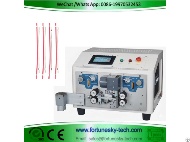 Automatic Dual Parallel Wire Diff Length Cutting Stripping Splitting Machine