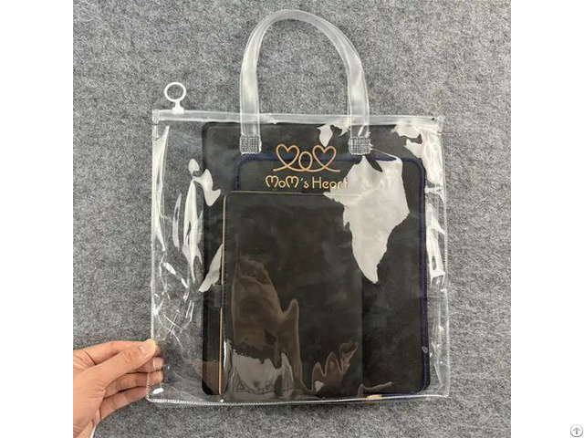 Customizable Clear Pvc Plastic Ziplock Bag With Handle And Zipper Customizable Clear Pvc Plastic Ziplock Bag With Handle And Zipper