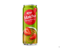 Matcha Tea Drink With Strawberry Flavor