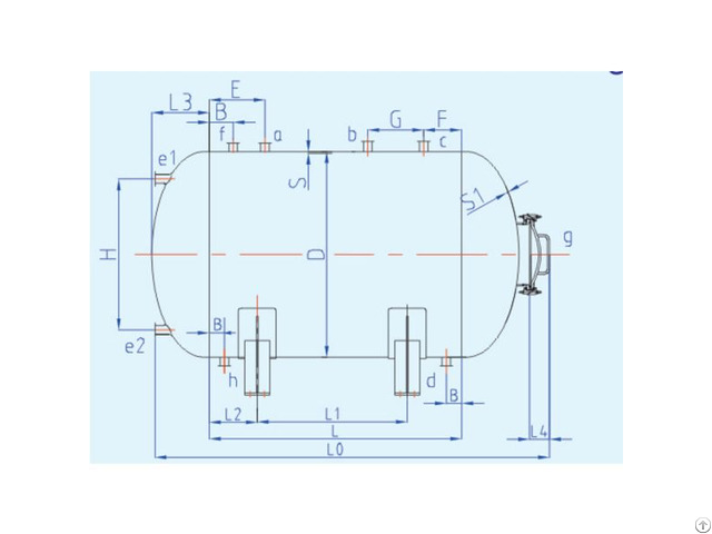 Glass Lined Horizontal Storage Tanks 30000l