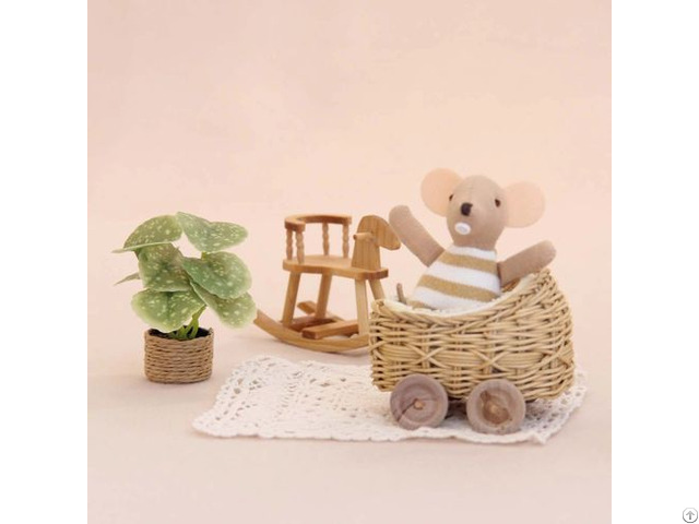 Miniature Dollhouse Furniture For Sale Mini Rattan Crib Miniature Dollhouse Furniture For Sale Mini Rattan Crib