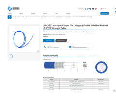 Lsrc5533 Aerospace Super Five Category Double Shielded Ethernet Ld Ptfe Wrapped Cable