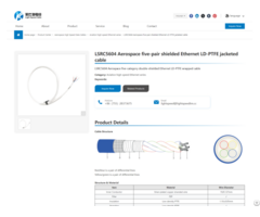 Lsrc5604 Aerospace Five Pair Shielded Ethernet Ld Ptfe Jacketed Cable