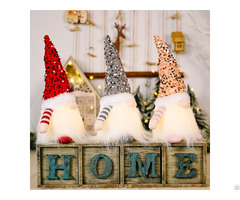 Enrolchain Christmas Plush Gnome Ornaments With Led Lights