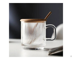 Creative 340ml Striped Drinking Glass Mug
