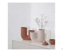 Nordic Decorative Ceramics Vases U Shaped Customize Flower Vase