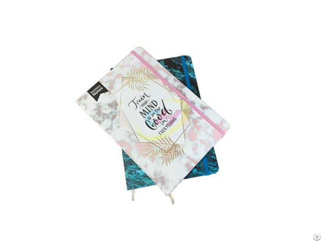 Marble Pattern Hardcover Journal With Inspirational Quote