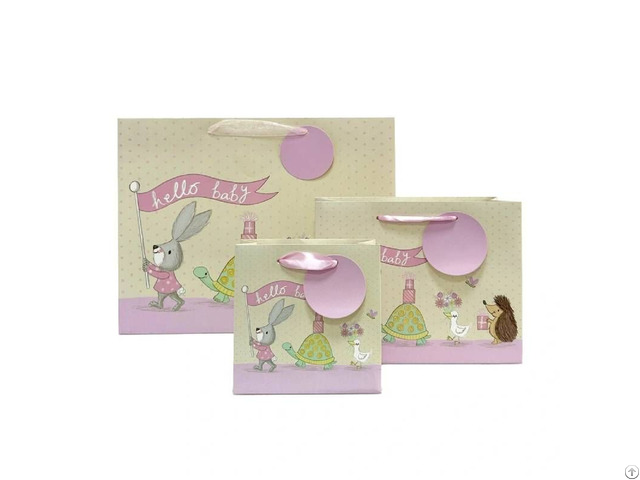 Fh B0024 Light Purple Cute Cartoon Rabbit Gift Bag Handbag Custom Order Wholesale