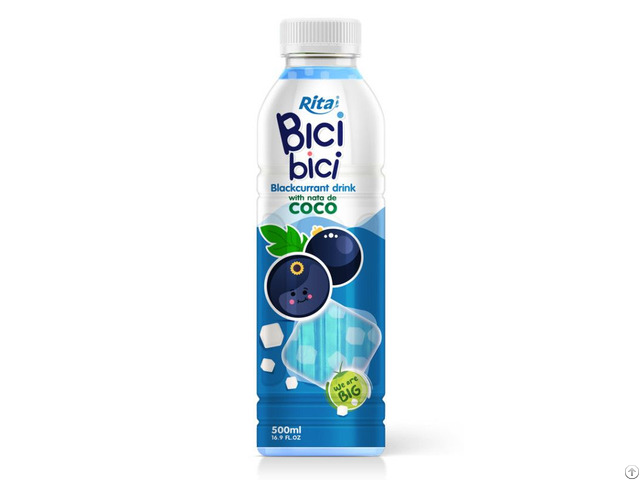 Blackcurrant Juice Drink With Nata De Coco