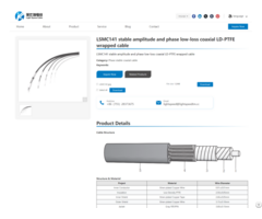 Lsmc141 Stable Amplitude And Phase Low Loss Coaxial Ld Ptfe Wrapped Cable