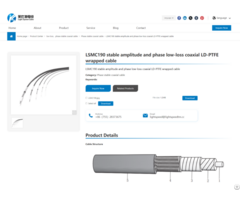 Lsmc190 Stable Amplitude And Phase Low Loss Coaxial Ld Ptfe Wrapped Cable