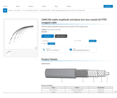 Lsmc320 Stable Amplitude And Phase Low Loss Coaxial Ld Ptfe Wrapped Cable