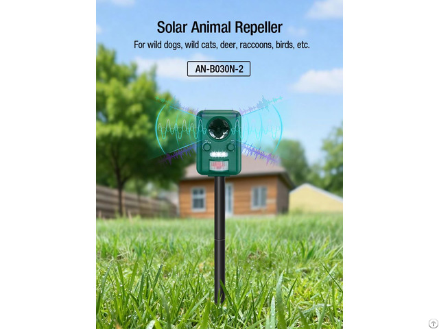Outdoor Solar Laser Ultrasonic Deer Bat Pigeon Cat Bird Dog Animal Repeller
