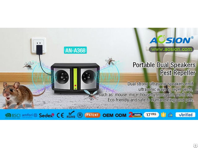 Portable Ultrasonic Battery Mouse And Rat Repeller