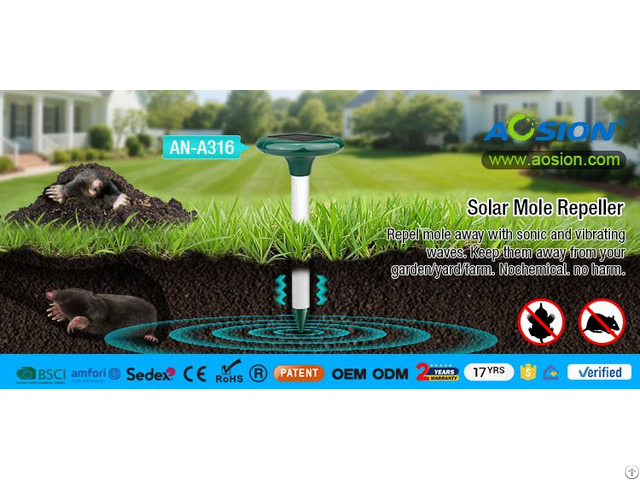 Aosion Solar Mole Repeller An A316