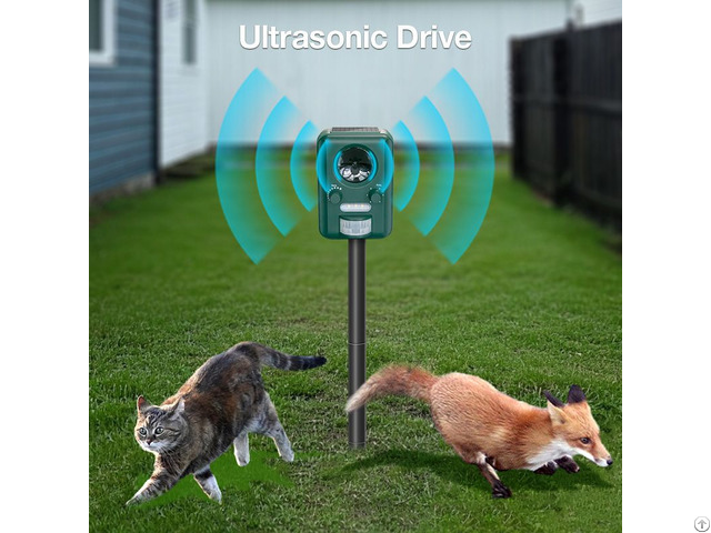 New Upgrade Wholesale Ipx4 Waterproof Solar Ultrasonic Cat Bird Dog Repeller Animal Repellent