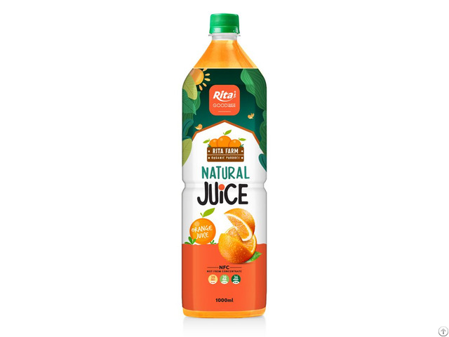 Natural Orange Juice 1000ml Bottle Rita Beverage