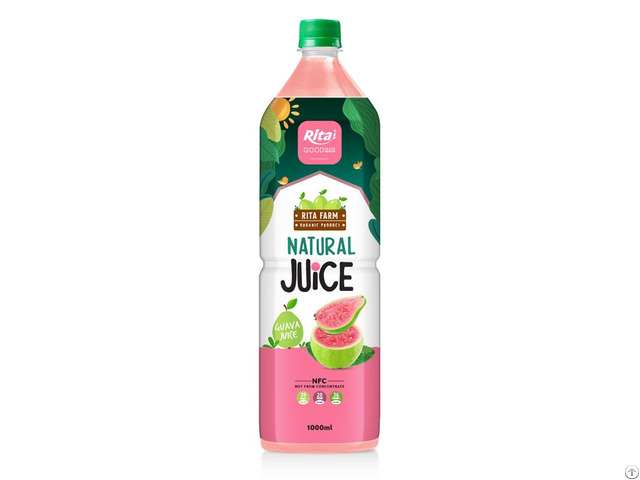 Natural Guava Juice 1000ml Bottle Rita Beverage