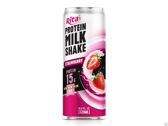 Protein Milk Shake 320ml Sleek Can Strawberry Flavor