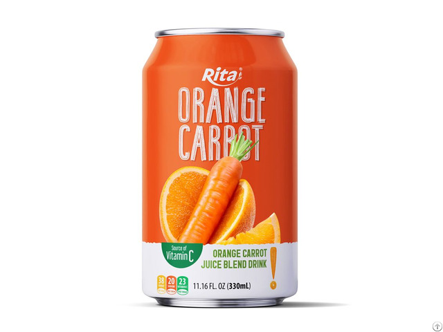 Orange Carrot Juice Blend Drink 330ml Can