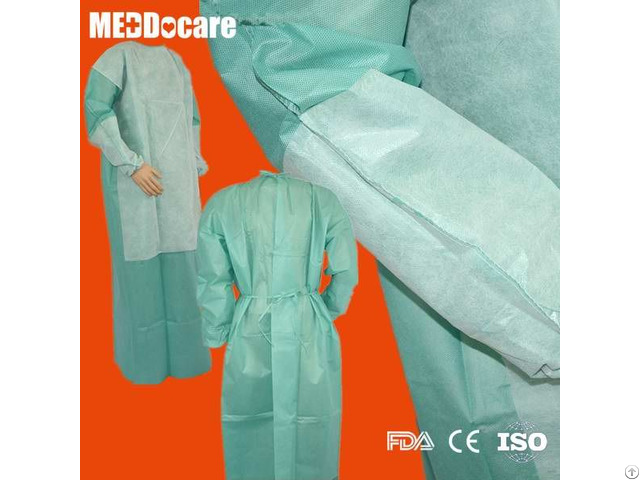 Nonwoven Reinforced Waterproof Disposable Hospital Gowns For Hospitals Suppliers