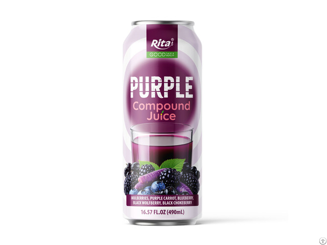 Purple Compound Juice Mulberry Blueberry 490ml Can