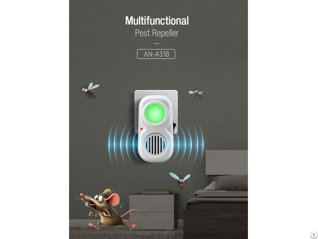 Home Use Electrical Solid Abs Ultrasonic Bed Bugs Cockroaches Mice Repeller