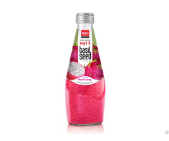 Rita Basil Seed Drink With Dragon Fruit Flavor 290ml Glass Bottle