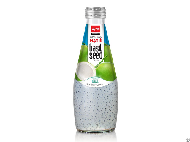 Rita Basil Seed Drink With Coconut Flavor 290ml Glass Bottle