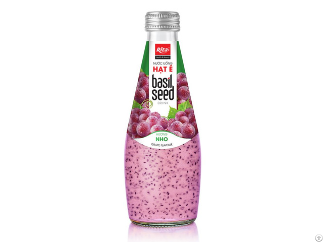 Rita Basil Seed Drink With Grape Flavor 290ml Glass Bottle