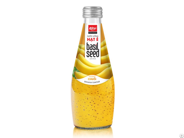 Rita Basil Seed Drink With Banana Flavor 290ml Glass Bottle