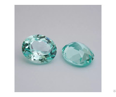 Paraiba Color Oval Cut Lab Grown Sapphire