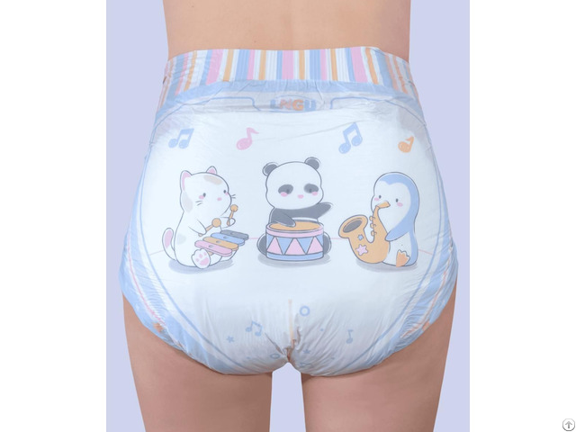 Soft Breathable Free Samples Printed Adult Diaper Abdl Disposable