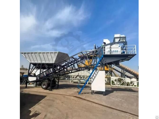 High Discharge Mobile Concrete Batching Plant