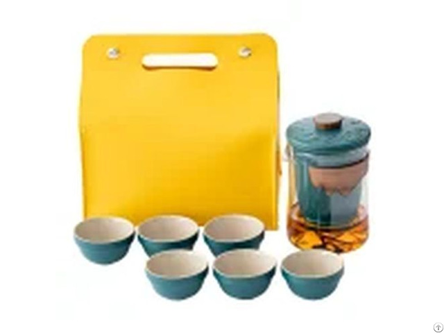 Custom Practical Gifts For Guys Glass Travel Tea Set Manufacturer