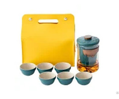 Custom Practical Gifts For Guys Glass Travel Tea Set Manufacturer