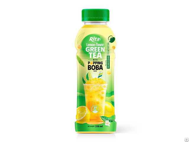 Popping Boba Black Tea With Lemon Flavor